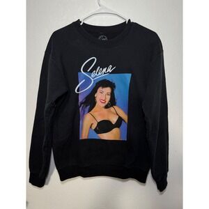 Selena Quintanilla Black Graphic Sweatshirt Crewneck Size S